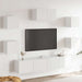 Set dulap TV, 7 piese, alb, lemn prelucrat - WALTI WALTI