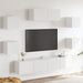 Set dulap TV, 7 piese, alb, lemn prelucrat - WALTI WALTI