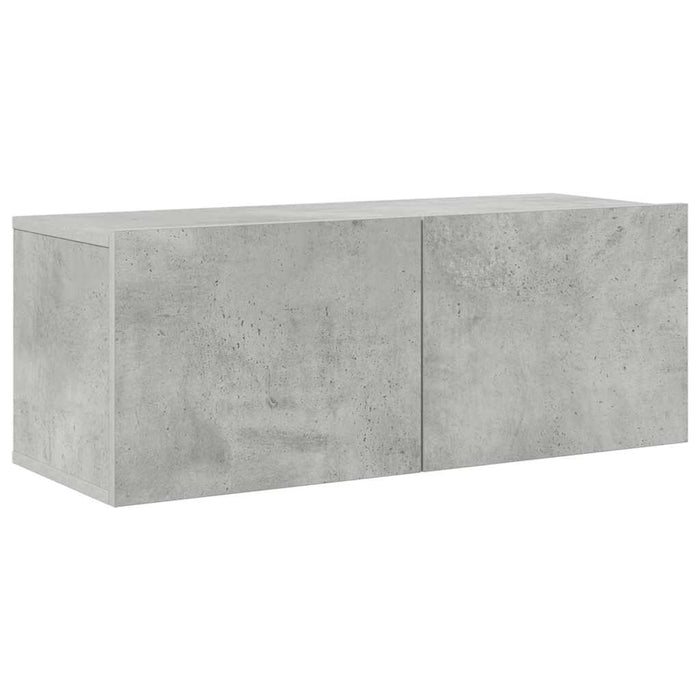 Set dulapuri TV, 7 piese, gri beton, lemn prelucrat - WALTI WALTI