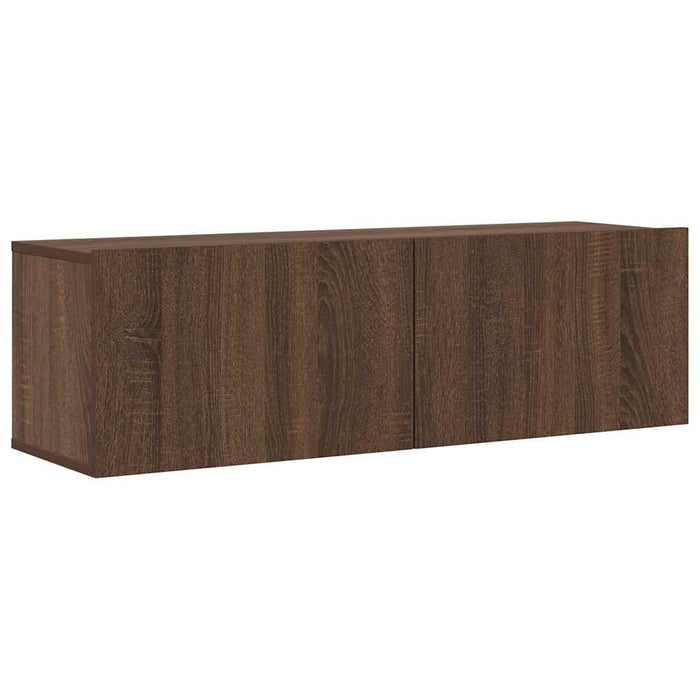 Set comode TV, 7 piese, stejar maro, lemn compozit WALTI