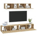 Set dulap TV, 4 piese, stejar sonoma, lemn prelucrat - WALTI WALTI