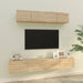 Set dulap TV, 4 piese, stejar sonoma, lemn prelucrat - WALTI WALTI