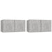 Set dulap TV, 4 piese, gri beton, lemn prelucrat - WALTI WALTI