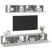 Set dulap TV, 4 piese, gri beton, lemn prelucrat - WALTI WALTI