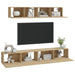 Set dulap TV, 4 piese, stejar sonoma, lemn prelucrat - WALTI WALTI