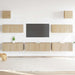 Set dulapuri TV, 7 piese, stejar sonoma, lemn prelucrat - WALTI WALTI
