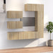 Set dulap TV, 6 piese, stejar sonoma, lemn prelucrat - WALTI WALTI