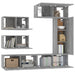 Set dulapuri TV, 6 piese, gri sonoma, lemn prelucrat - WALTI WALTI