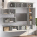 Set dulapuri TV, 7 piese, gri beton, lemn prelucrat - WALTI WALTI