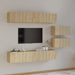 Set dulap TV, 6 piese, stejar sonoma, lemn prelucrat - WALTI WALTI