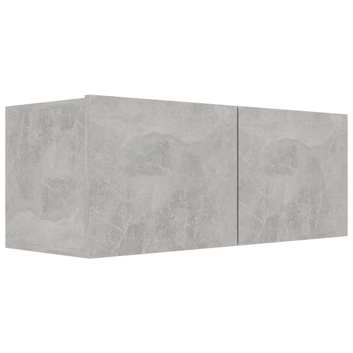 Set dulap TV, 6 piese, gri beton, lemn prelucrat - WALTI WALTI