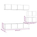 Set dulap TV, 6 piese, gri beton, lemn prelucrat - WALTI WALTI