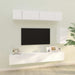 Set dulap TV, 6 piese, alb, lemn prelucrat - WALTI WALTI