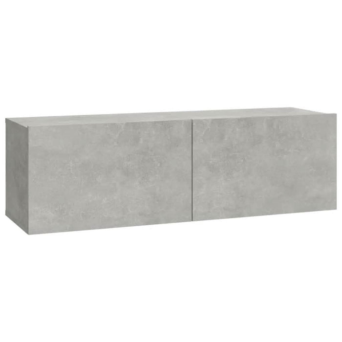Set dulap TV, 6 piese, gri beton, lemn prelucrat - WALTI WALTI