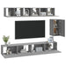 Set dulapuri TV, 6 piese, gri sonoma, lemn prelucrat - WALTI WALTI