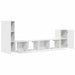 Set dulap TV, 4 piese, alb, lemn prelucrat - WALTI WALTI