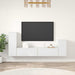 Set dulap TV, 4 piese, alb, lemn prelucrat - WALTI WALTI