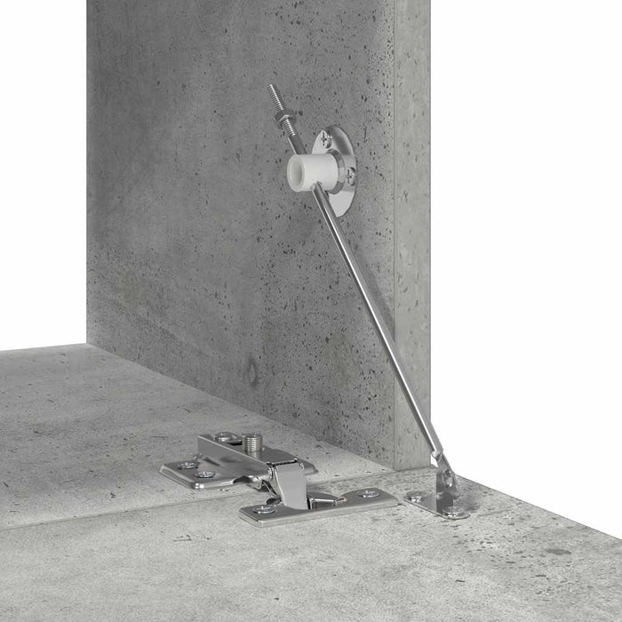 Set dulap TV, 4 piese, gri beton, lemn prelucrat - WALTI WALTI