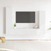 Set dulap TV, 4 piese, alb, lemn prelucrat - WALTI WALTI