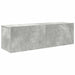 Set dulap TV, 4 piese, gri beton, lemn prelucrat - WALTI WALTI
