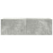 Set dulap TV, 4 piese, gri beton, lemn prelucrat - WALTI WALTI