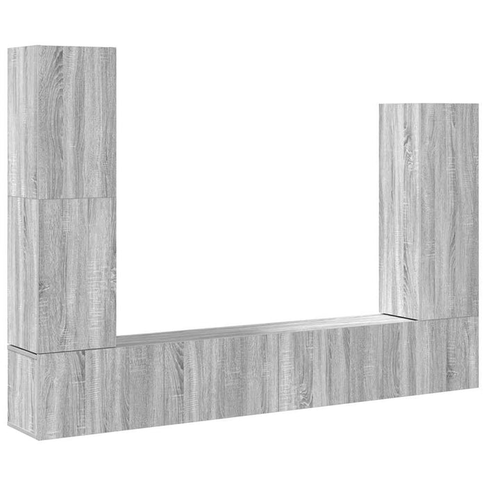 Set dulapuri TV, 4 piese, gri sonoma, lemn prelucrat - WALTI WALTI