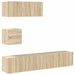 Set dulap TV, 4 piese, stejar sonoma, lemn prelucrat - WALTI WALTI