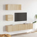 Set dulap TV, 4 piese, stejar sonoma, lemn prelucrat - WALTI WALTI