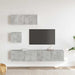 Set dulap TV, 4 piese, gri beton, lemn prelucrat - WALTI WALTI