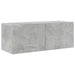 Set dulap TV, 4 piese, gri beton, lemn prelucrat - WALTI WALTI