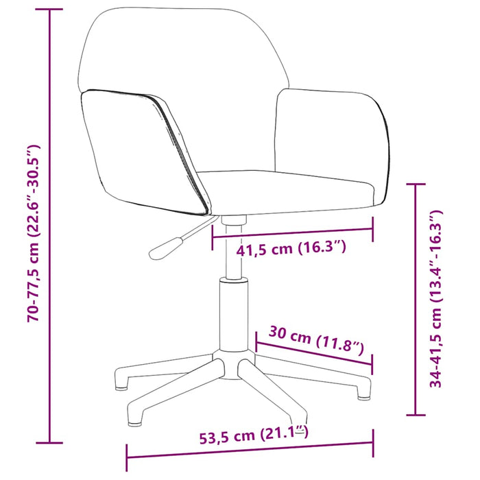 Scaun de birou pivotant, gri deschis, material textil - WALTI WALTI