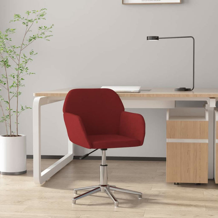 Scaun de birou pivotant, roșu vin, material textil - WALTI WALTI