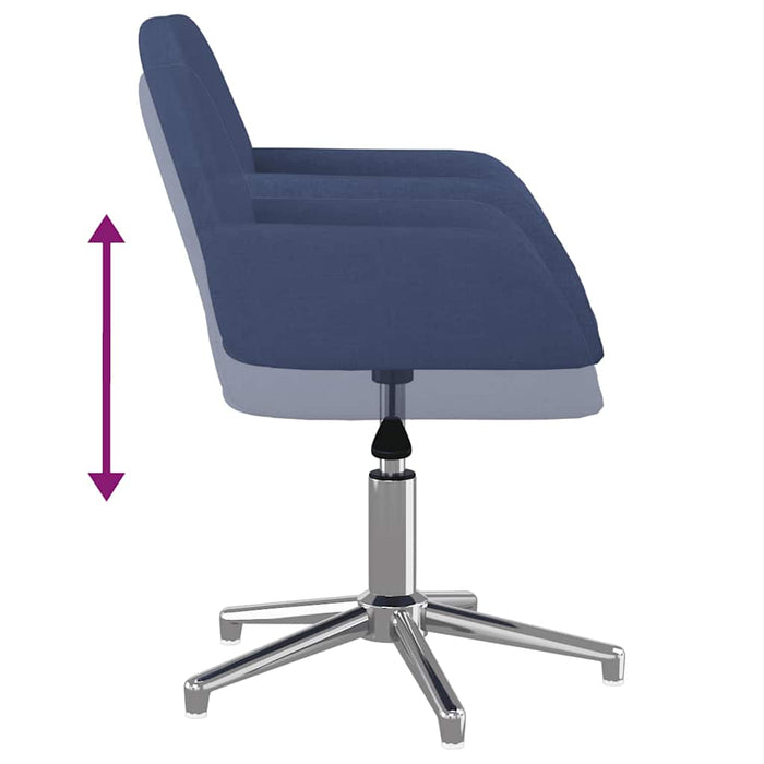 Scaun de birou pivotant, albastru, material textil - WALTI WALTI