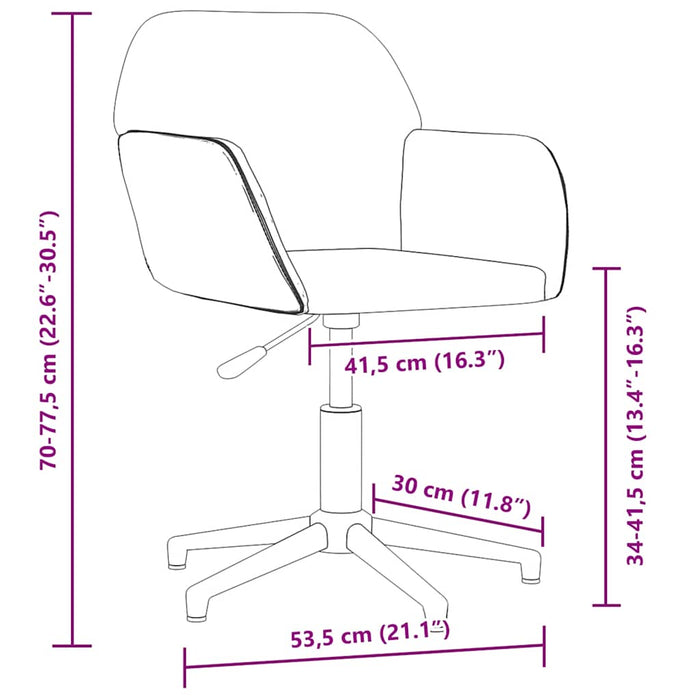 Scaun de birou pivotant, albastru, material textil - WALTI WALTI