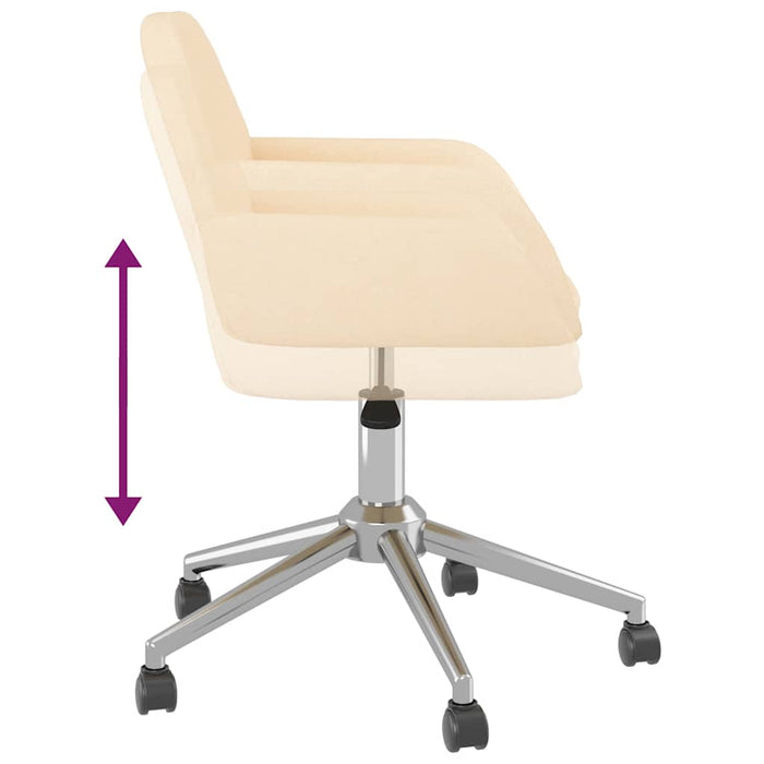 Scaun de birou pivotant, crem, material textil - WALTI WALTI