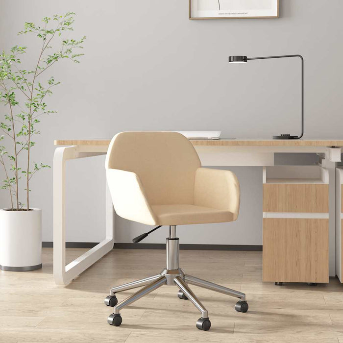 Scaun de birou pivotant, crem, material textil - WALTI WALTI
