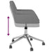 Scaun de birou pivotant, gri deschis, material textil - WALTI WALTI