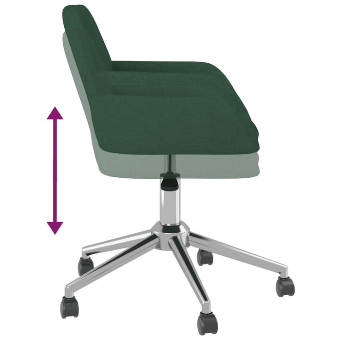 Scaun de birou pivotant, verde închis, textil - WALTI WALTI