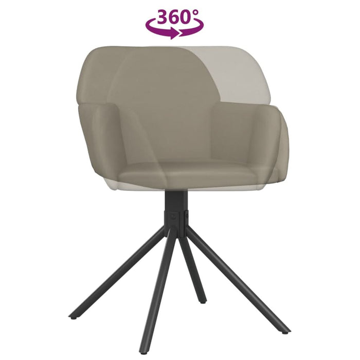 Scaune rotative de bucătărie, 2 buc., gri deschis, catifea - WALTI WALTI