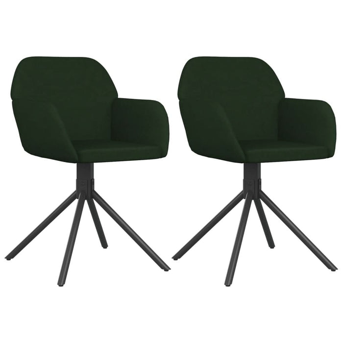 Scaune de bucătărie pivotante, 2 buc., verde închis, catifea - WALTI WALTI