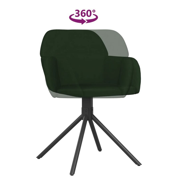 Scaune de bucătărie pivotante, 2 buc., verde închis, catifea - WALTI WALTI