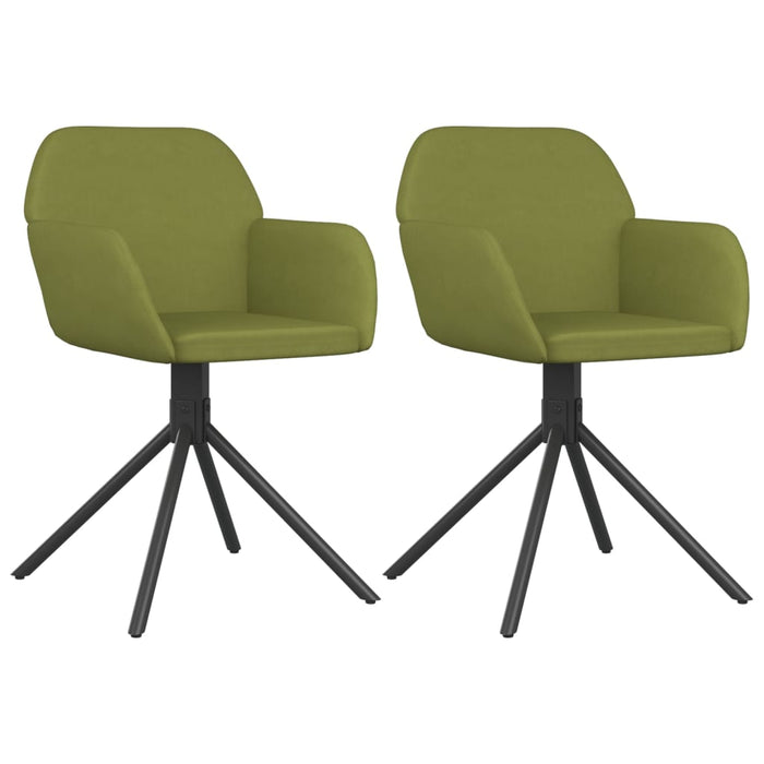 Scaune de bucătărie pivotante, 2 buc., verde deschis, catifea - WALTI WALTI