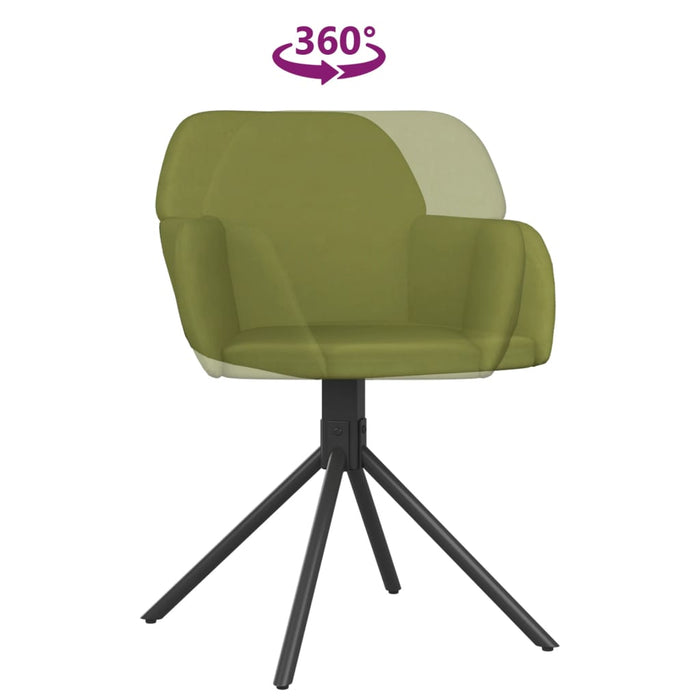 Scaune de bucătărie pivotante, 2 buc., verde deschis, catifea - WALTI WALTI