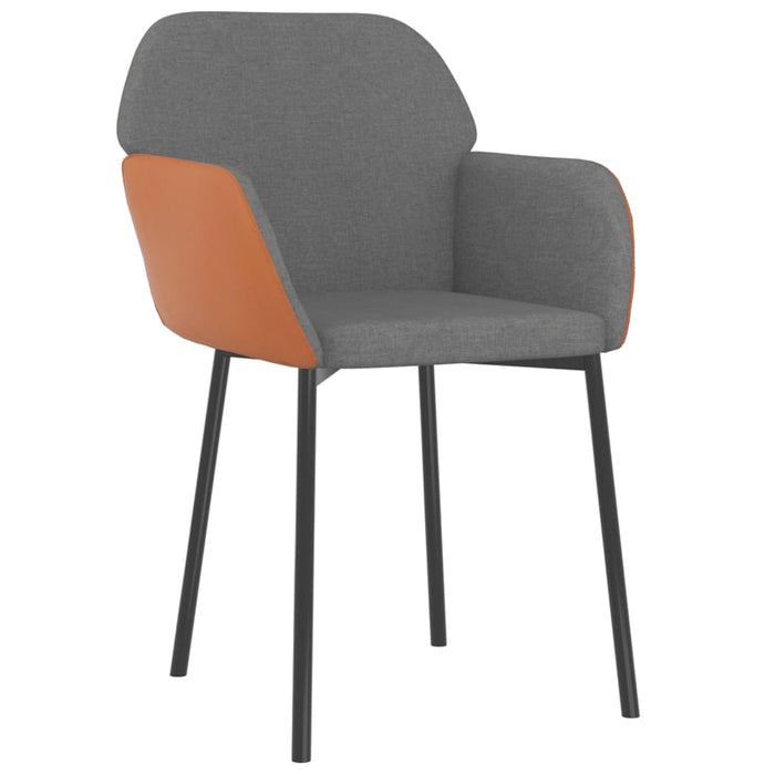 Scaune bucătărie, 2 buc., gri deschis, textil / piele ecologică - WALTI WALTI