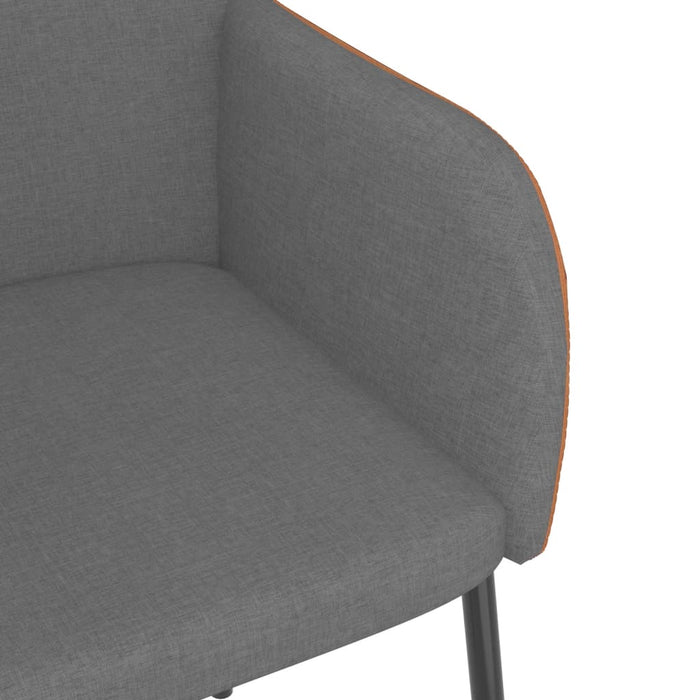 Scaune bucătărie, 2 buc., gri deschis, textil / piele ecologică - WALTI WALTI