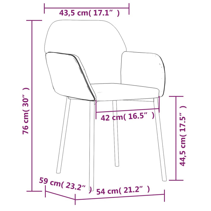 Scaune bucătărie, 2 buc., gri deschis, textil / piele ecologică - WALTI WALTI