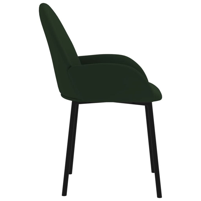 Scaune de bucătărie, 2 buc., verde închis, catifea - WALTI WALTI