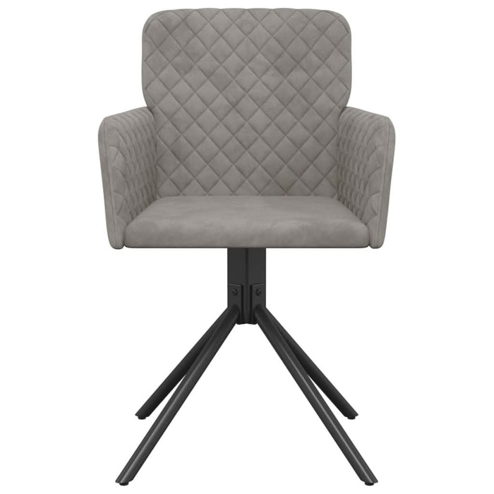 Scaune rotative de bucătărie, 2 buc., gri deschis, catifea - WALTI WALTI