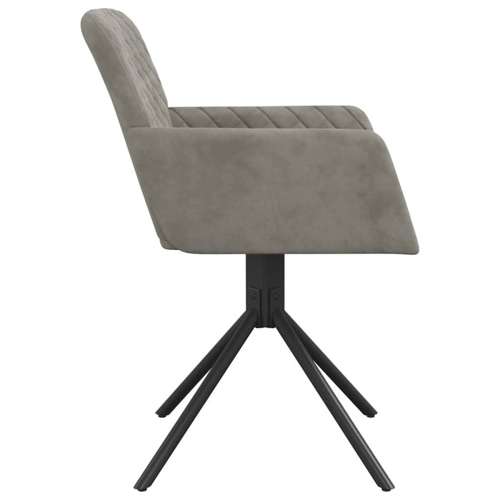 Scaune rotative de bucătărie, 2 buc., gri deschis, catifea - WALTI WALTI