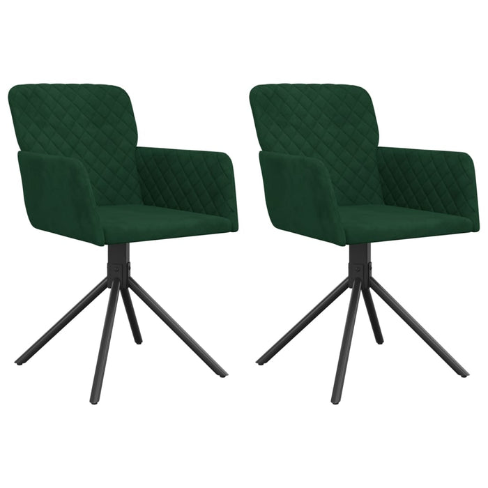 Scaune de bucătărie pivotante, 2 buc., verde închis, catifea - WALTI WALTI